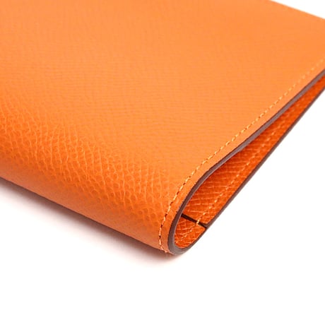 HERMES Vision II Simple Agenda Cover Epsom Leather Orange #18459