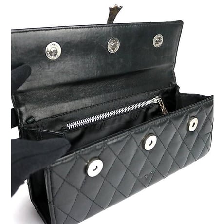 Chrome Hearts Large Cross Dinner Leather Clutch Bag #31334