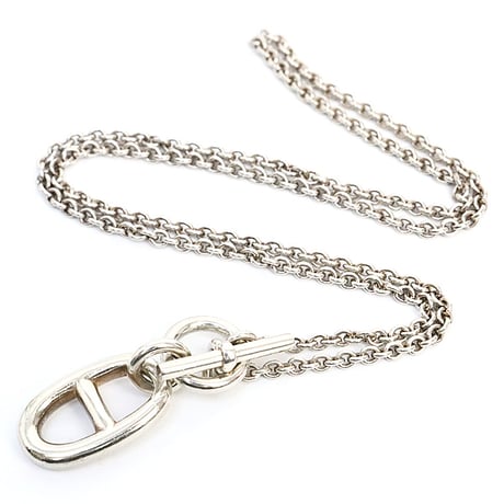 HERMES Chaine d'Ancre Amulette Necklace Sterling Silver 925 ＃18170