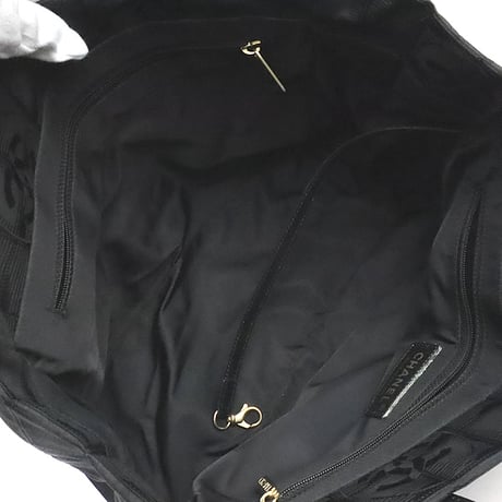CHANEL New Travel Line PM Tote Bag Nylon Black #19345