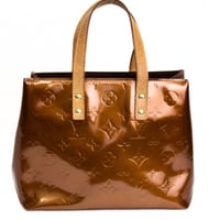 Louis Vuitton Reade PM Handbag Monogram Vernis Bronze M91146 #74030