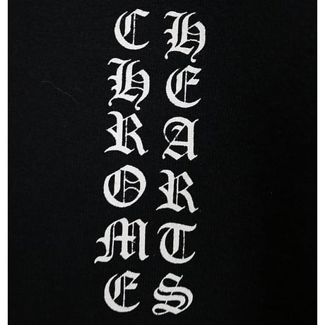 Chrome Hearts Vertical Logo Pullover Hoodie Black ＃103298
