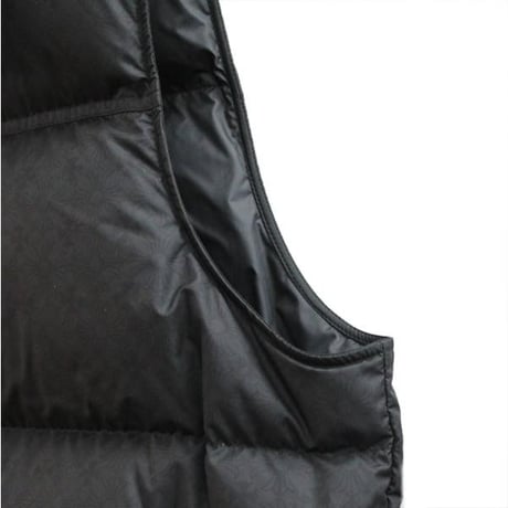 Chrome Hearts STIFF Cross Ball Button Nylon Down Vest Black #30534