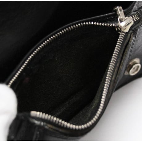 Chrome Hearts Cross Button 1-Zip Cross Patch Wallet #30993