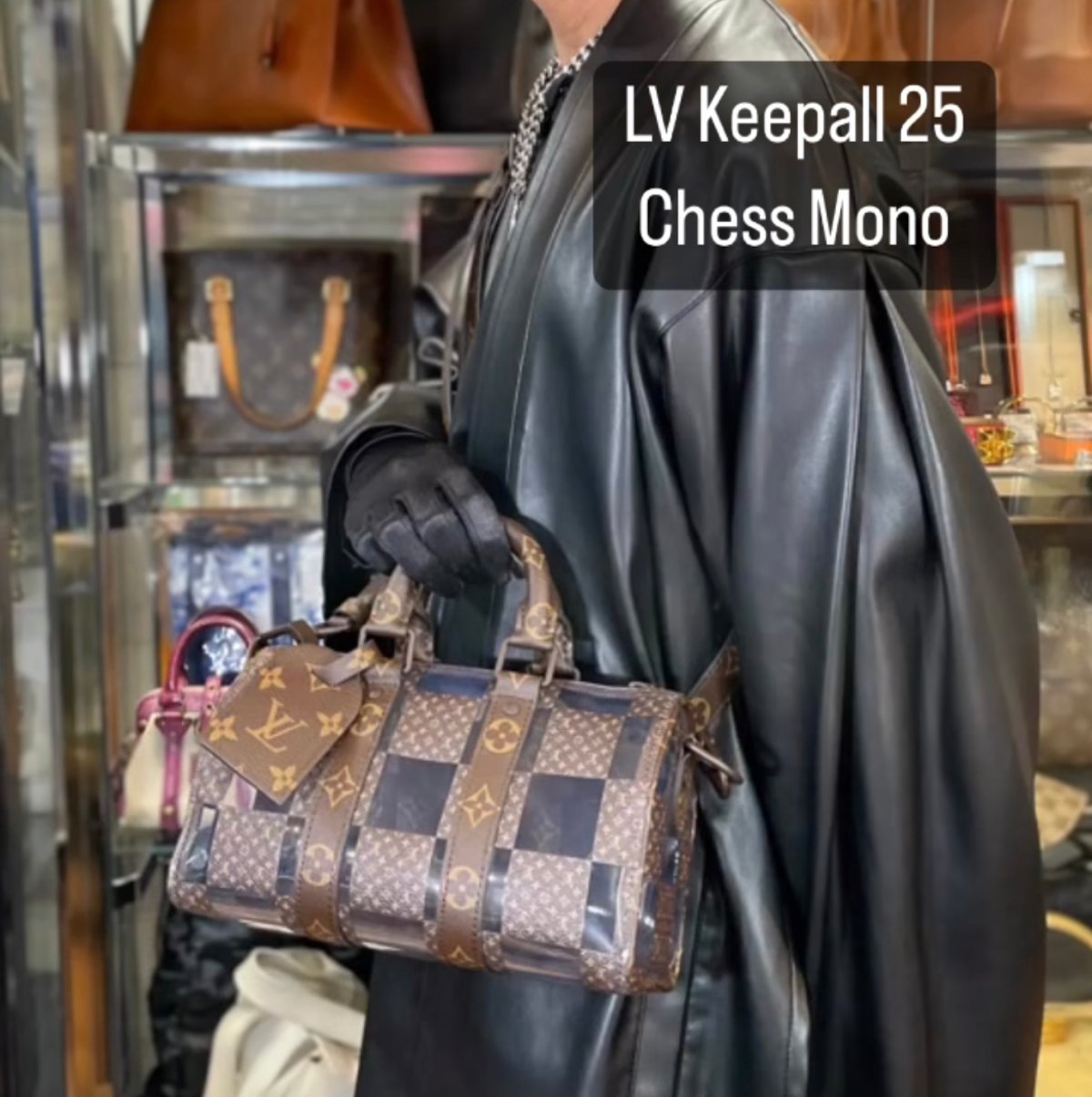 Louis Vuitton 2023 Virgil Abloh Clear Monogram Chess Keepall Bandouliere 25  89lk at 1stDibs