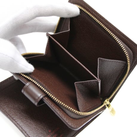 Louis Vuitton Compact Zip Wallet Damier Ebene N61668 #74198