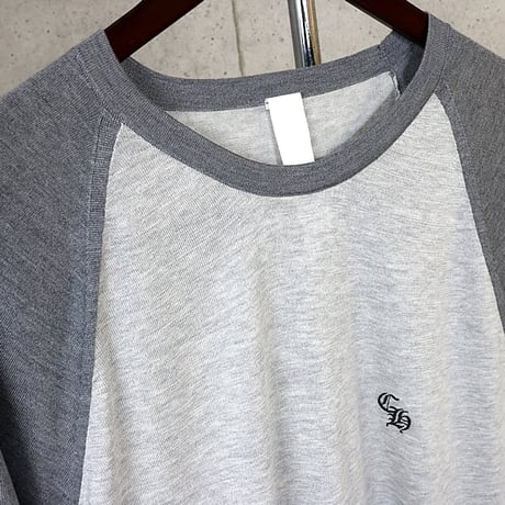 Chrome Hearts Y NOT Triple Cross Patch Long Sleeve Gray # 31187
