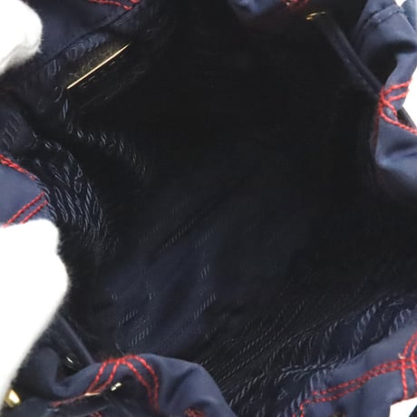 PRADA Backet Shoulder Bag Nylon Navy 1BH038 #19046
