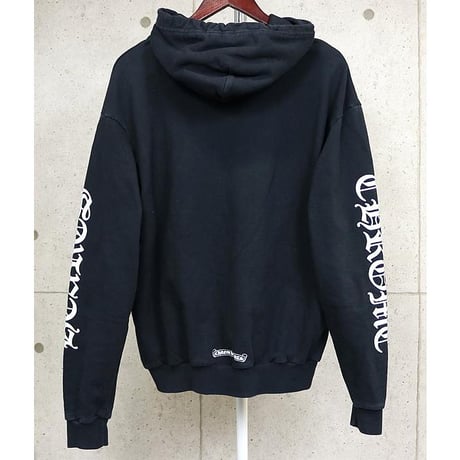 Chrome Hearts Vertical Logo Pullover Hoodie Black ＃103298