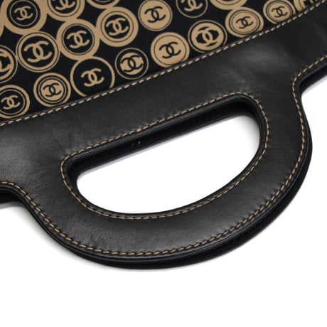 CHANEL Frame Bag CC Coin Cotton Black ＃72899
