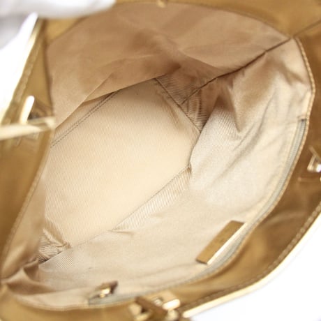 GUCCI Bucket Tote Bag GG Canvas Gold #75169