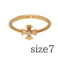 Chrome Hearts 22K Bubblegum CH Plus 1P Diamond Ring #30687