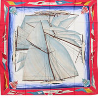 HERMES Carre 90 Silk 100% Scarf Stole ”Vent portant” #74076