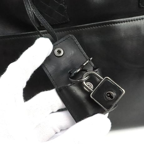 BOTTEGA VENETA Briefcase Intrecciato Leather Black #19304