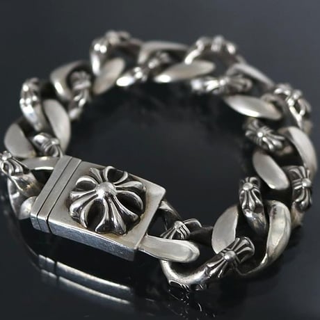 Chrome Hearts Fancy Link CHX Plus Box ID Bracelet 13 Links  #101849