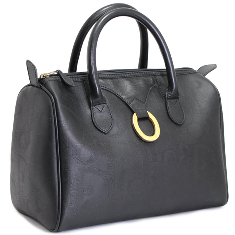 Christian Dior PVC Vintage Bowling Bag Black 6