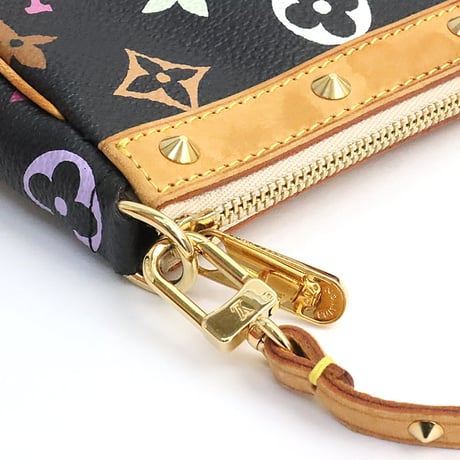 Louis Vuitton x Murakami Pochette Accessory Pouch Monogram Multicolor Black M92648 #19130
