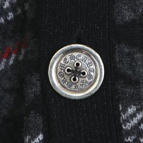 Chrome Hearts BIG CITY Check Pattern Knit Cardigan #30614