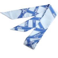 HERMES Twilly Scarf Silk Bolduc Blue #19191