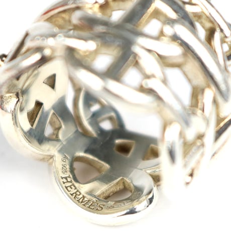 HERMES Chaine d'Ancre Enchainee GM Ring Silver 925 #31382