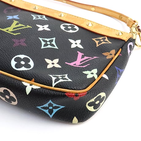 Louis Vuitton x Murakami Pochette Accessory Pouch Monogram Multicolor Black M92648 #19130