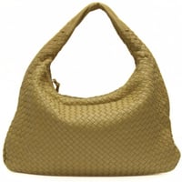 BOTTEGA VENETA Hobo Bag Intrecciato Leather Mustard Yellow #75038