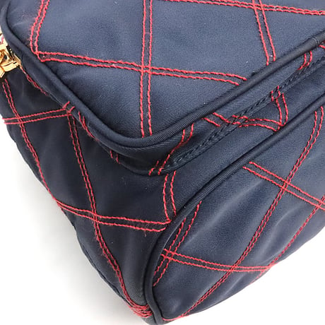 PRADA Backet Shoulder Bag Nylon Navy 1BH038 #19046