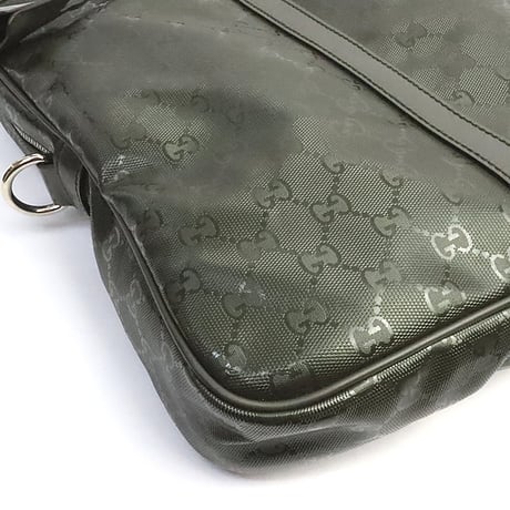 GUCCI Briefcase GG Imprime Canvas Khaki #19223