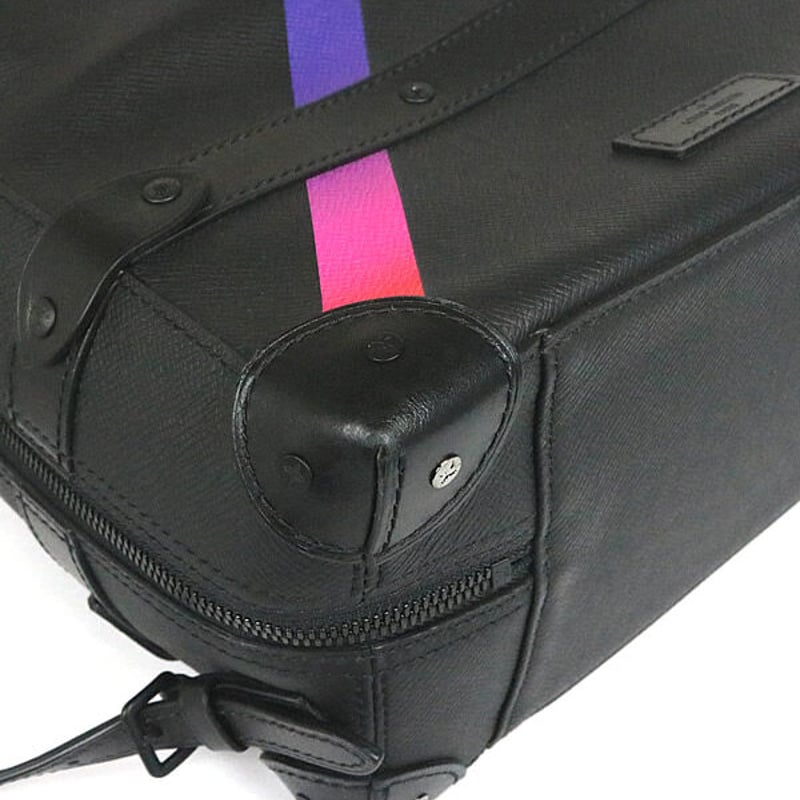 Pre-owned Louis Vuitton Soft Trunk Backpack Taiga Pm Black/rainbow