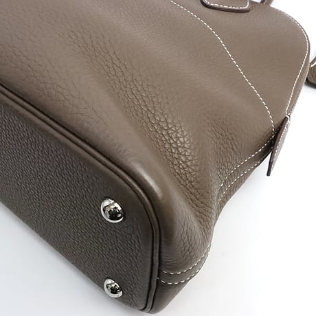 HERMES Bolide 31 Handbag Taurillon Clemence Leather Etoupe ＃19121