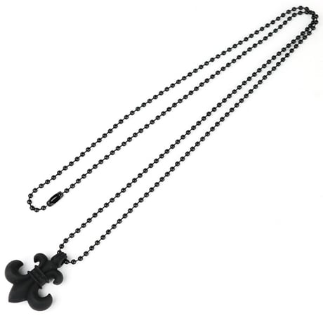 Chrome Hearts Silicone Rubber BS Fleur Necklace Black #31138