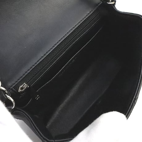 CHANEL Mini Square Flap Bag Quilted Lambskin Black #19154