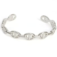 HERMES Chaine d'Ancre Enchainee ST Bangle Bracelet Sterling Silver 925 #19415