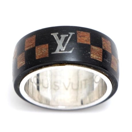 Louis Vuitton LV Eclipse Pearls Rings Dore Metal & Resin. Size S