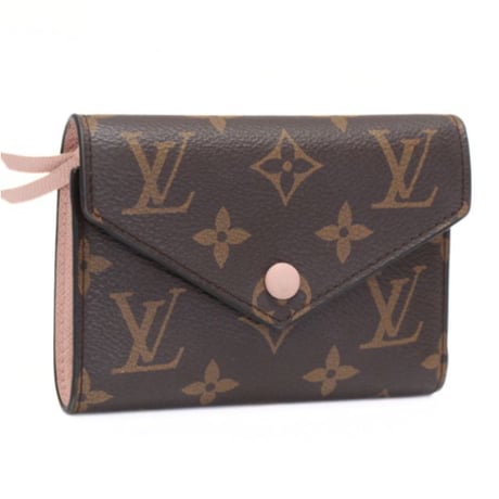 Louis Vuitton Victorine Wallet Monogram Canvas Rose Ballerine M62360 #75235