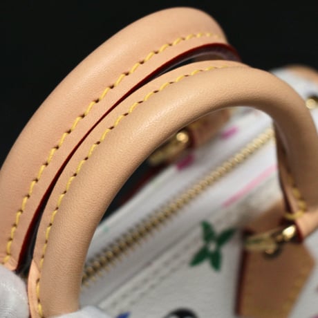Louis Vuitton x Murakami Nano Speedy Handbag Monogram Multicolor White M13391 #75095