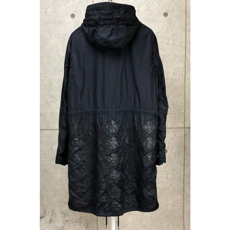 Chrome Hearts Puddles Leather Cross Patch Nylon Hooded Coat #31411