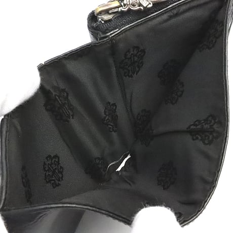 CHROME HEARTS 3 Pocket Leather Card Case #30994