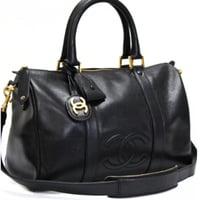 CHANEL Timeless CC Duffle Bag Cavir Black #75117
