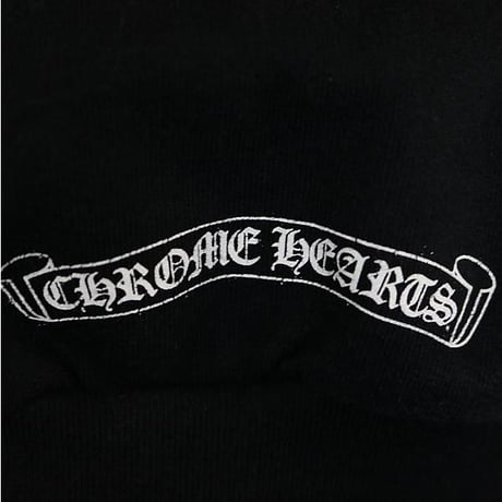 Chrome Hearts Vertical Logo Pullover Hoodie Black ＃103298
