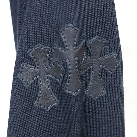 Chrome Hearts Y NOT Triple Cross Patch Long Sleeve White # 31188