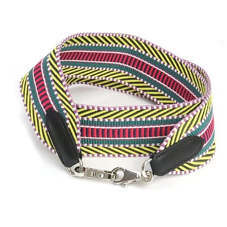 HERMES Bandouliere Sangles Caval Shoulder Strap Canvas Multicolor ＃19381