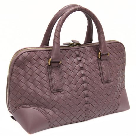 BOTTEGA VENETA Satchel Bag Intrecciato Leather Purple #74380