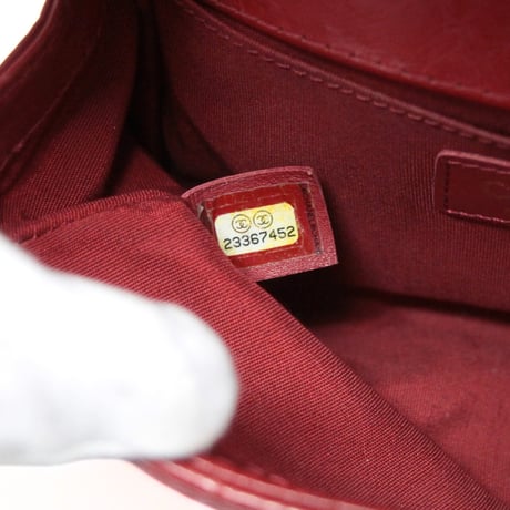 CHANEL Small Jacket Boy Flap Bag Quilted Aged Calfskin Red ＃73465
