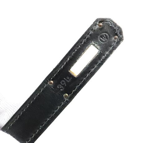 HERMES Sellier Kelly 32 Handbag Boxcalf Leather Black ＃19302