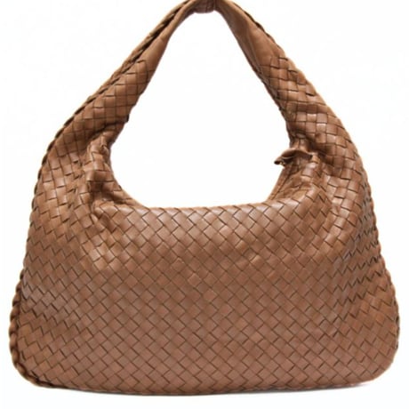 BOTTEGA VENETA Hobo Bag Intrecciato Leather Brown #75125