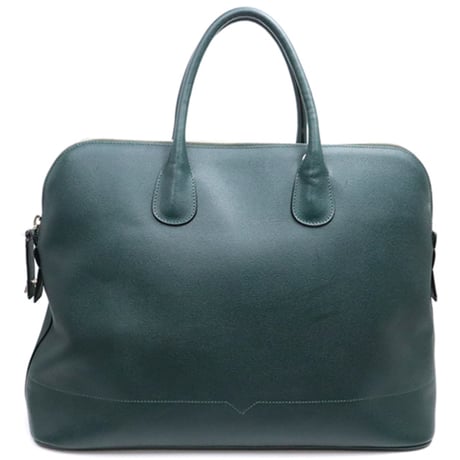 Valextra Large MyLogo Sublime Bowling Bag Leather Dark Green ＃17811