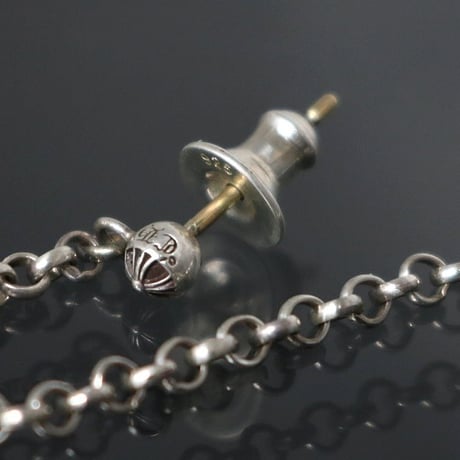 Chrome Hearts Spike Roll Chain Drop Earring  #30944