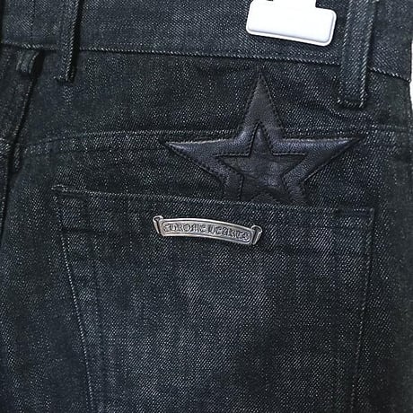 Chrome Hearts Star Patched Fleur Knee Jeans #101599