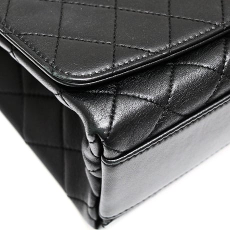 CHANEL Medium La Parisienne Flap Bag Quilted Lambskin Black #74961